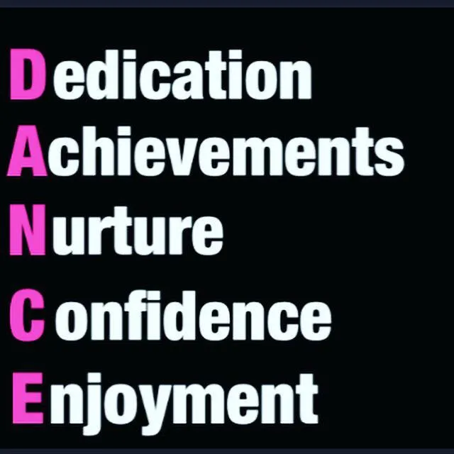 DANCE acronym — Dedication, Achievements, Nurture, Confidence, Enjoyment